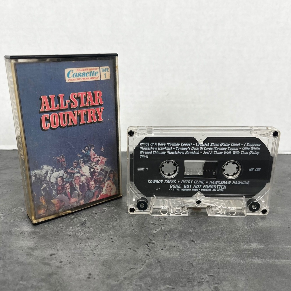 Readers Digest All-Star Country Tape 1 Cassette Patsy‎ Cline Cowboy Copas HT-457